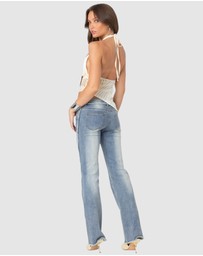 EDIKTED - Quinta Lacey Asymmetric Halter Top