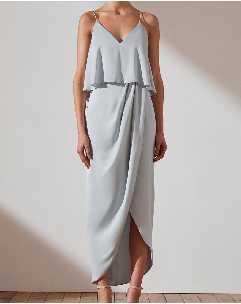 Luxe Draped Cocktail Frill Dress by Shona Joy Online | THE ICONIC |  Australia