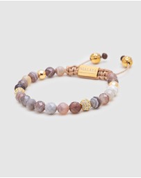 Nialaya Jewellery - Women's Beaded Bracelet with Botswana Agate