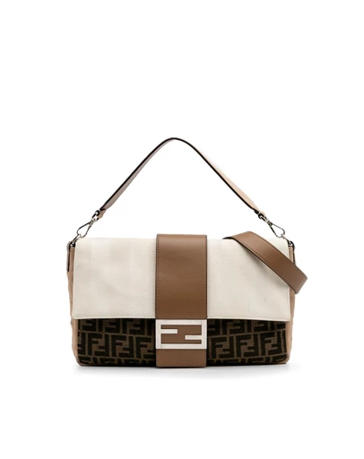 Pre-Loved by Azura Reborn - Pre-Loved fendi Textile Bag with Adjustable Shoulder Strap Internal Compartment and Clasp Closure