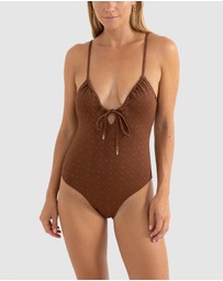 Rhythm - Sunset Tie Front One Piece