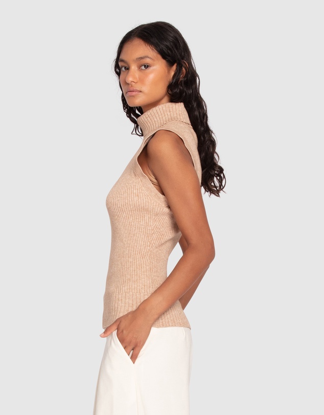 Belle & Bloom - Equation Sleeveless Turtleneck Knit