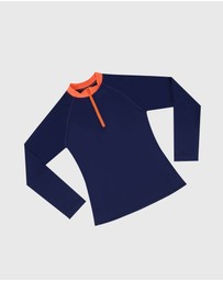 Aqua Blu Kids - Building Blocks Long Sleeve Rash Vest - Teens