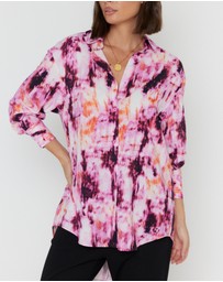ALEXANDRA - Kristos Shirt Pink Textured Print