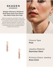 Skagen - Moderne Stak Rose Gold Tone Tone Earring