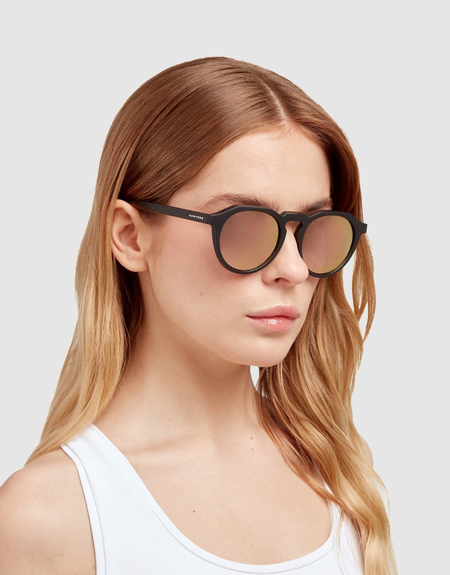 Hawkers Co - Polarized Black Rose gold Warwick Raw Sunglasses for Men and Women UV400