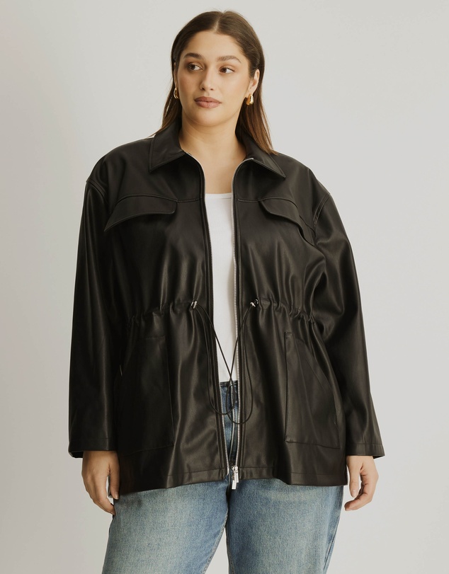 Atmos&Here Curvy - Calista PU Jacket