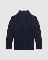 Polo Ralph Lauren - Cable-Knit Cotton Quarter-Zip Sweater - The Iconic Exclusive - Babies-Kids