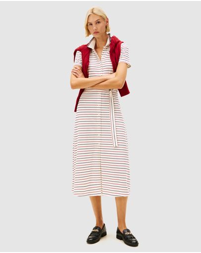 Multi Stripe Ivory, Red & Navy