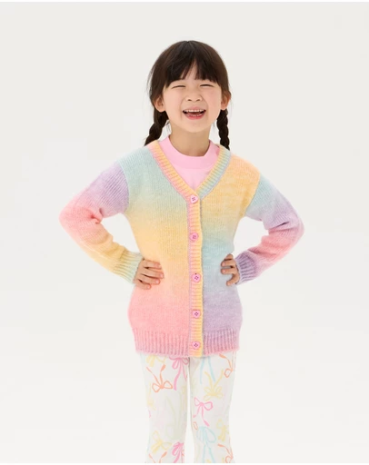 Rock Your Kid - Rainbow Ombre Audrey Cardigan