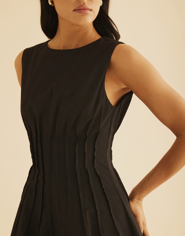 Atmos&Here - Anna Pintuck Shift Mini Dress