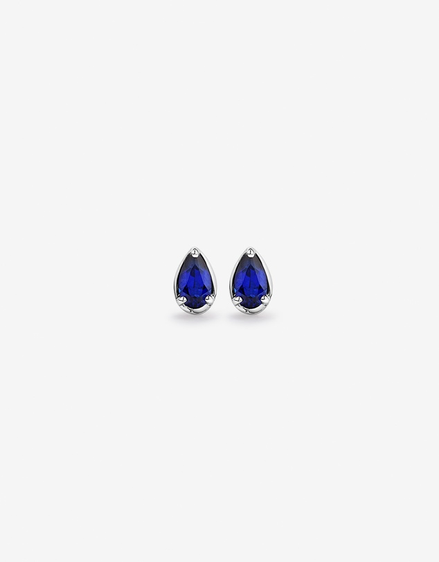 Michael Hill - Pear-Cut Created Sapphire Stud Earrings in Sterling Silver
