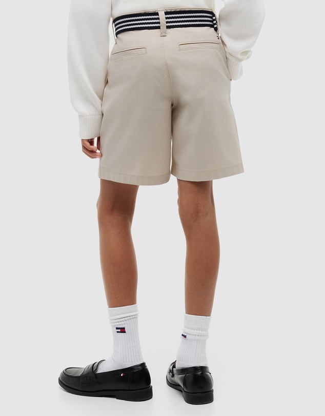 Tommy Hilfiger - Essential Signature Belt Loose Chino Shorts - Kids