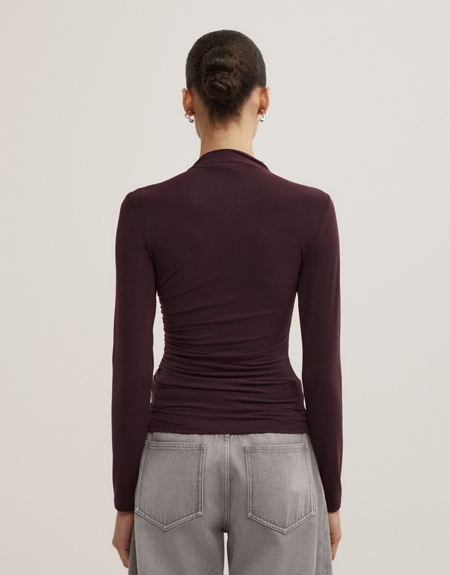 Witchery - Wrap Long Sleeve Jersey Top