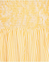 Petal & Pup - Aviva Smocked Midi Dress - Mango Stripe