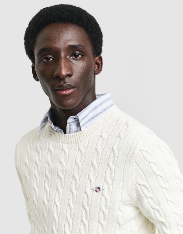 Gant - Cotton Cable Crew Neck Knit