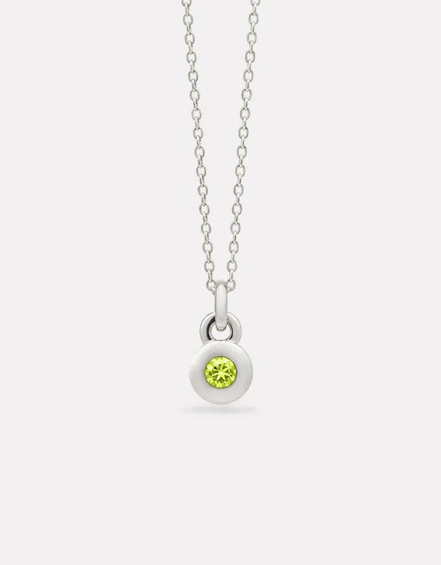 Najo - August Silver & Peridot Birthstone Necklace