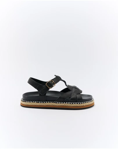 Walnut Melbourne - Indigo Leather Sandal
