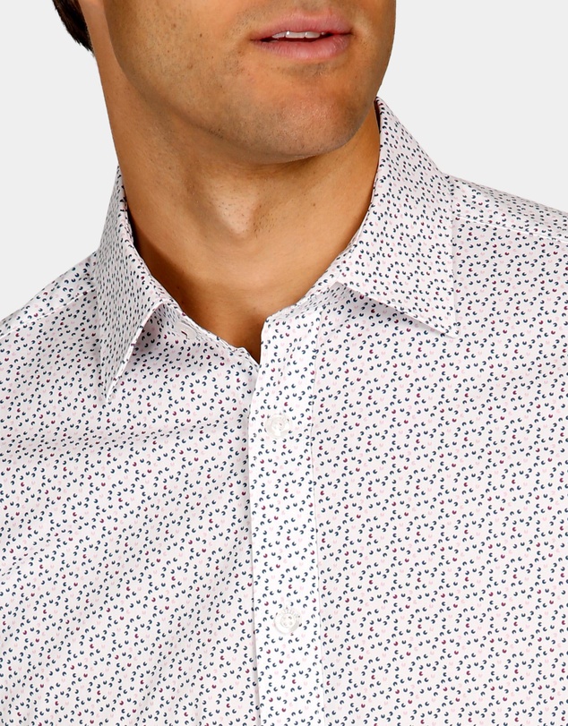 Brooksfield - Abstract Print Reg Fit Business Shirt