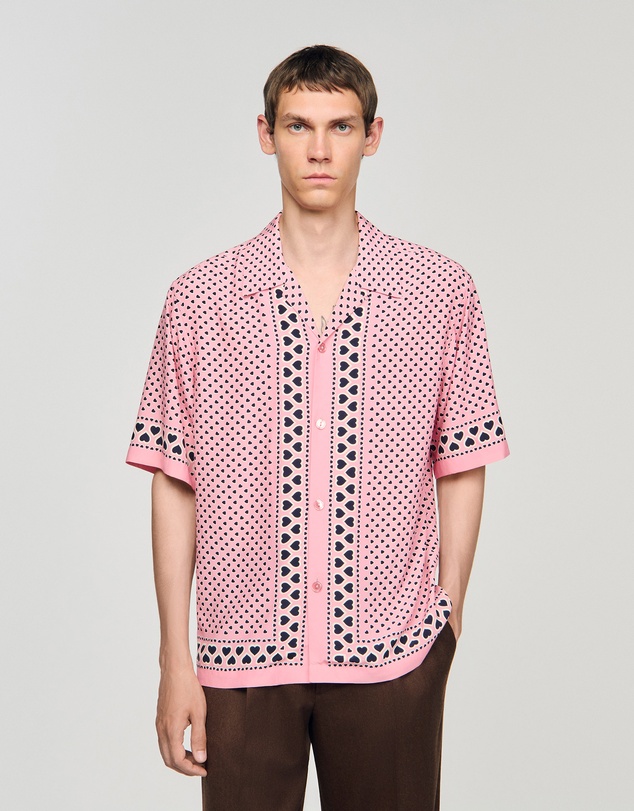 Sandro - All Over Coeur Mc Shirt