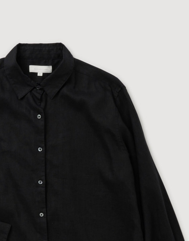 Revibe - Repaired Assembly Label Linen Long Sleeve Shirt