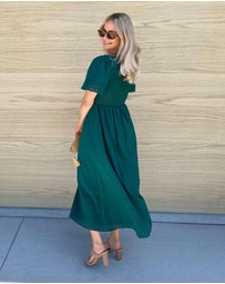Esther & Co - Iolana Dress - Deep Green