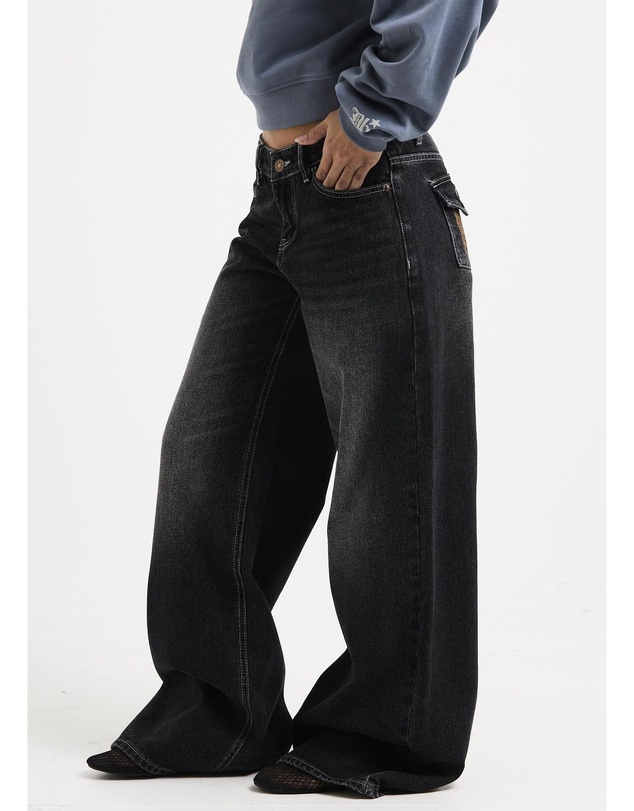 Neon Hart - Cindy Low Wide Denim Jeans
