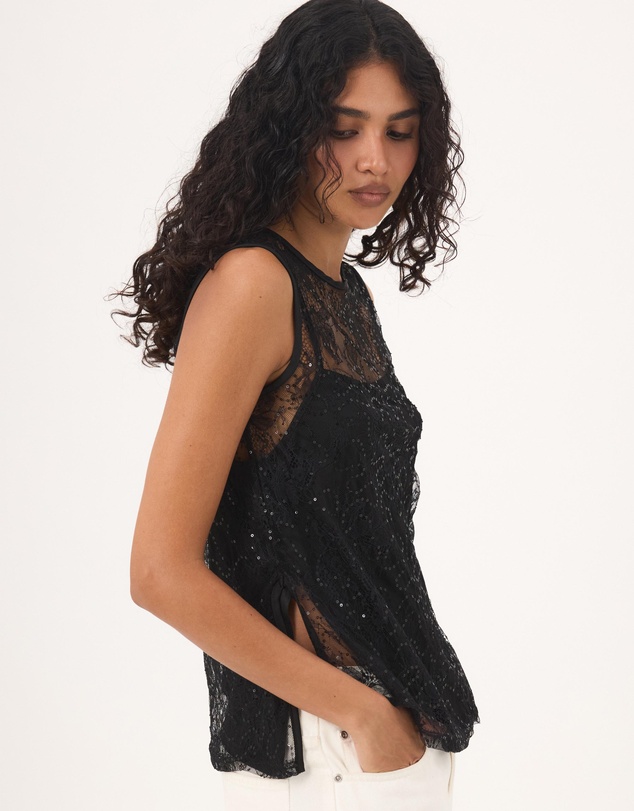 Atmos&Here - Dana Sequin Tunic Top With Removable Cami
