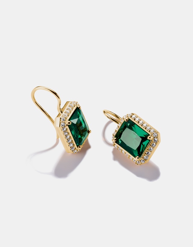THOMAS SABO - THOMAS SABO Earrings with Green Octagonal Stones