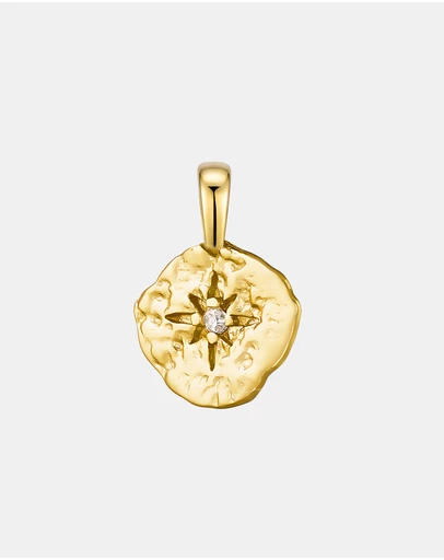 Zoe Olivia - 14K Gold Vermeil Organic Hammered Charm