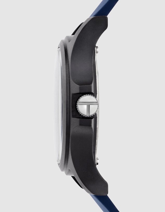 Ted Baker - Irby 40mm Blue Silicone Strap Watch