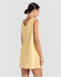 Poolside Paradiso - Mai Tai V Tunic Towelling Dress - Banana