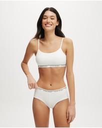 Cotton On Body - Branded Cotton Scoop Bralette