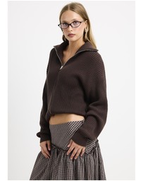 Subtitled - Ellie Double End Zip Longline Cardigan
