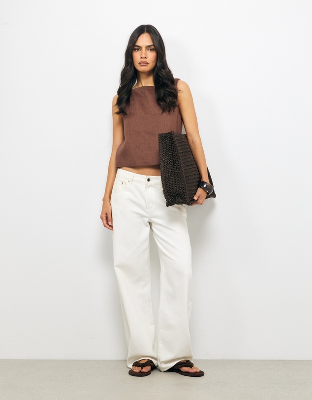 AERE - Thea Linen Tank Top