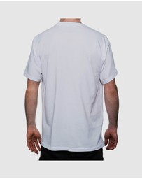 Killer Speed Co. - Killer Speed Co. Men Live Faster Tshirt Relaxed Fit Crew Neck White