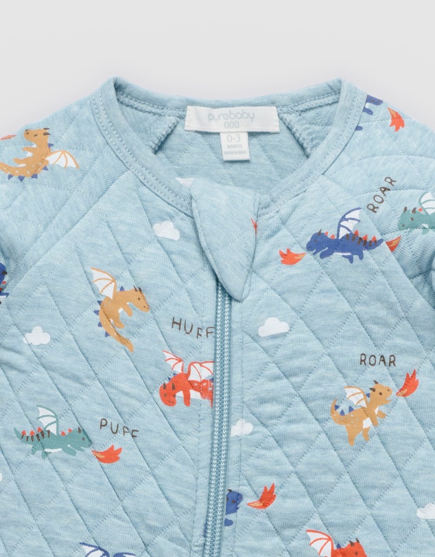 Purebaby - Quilted Growsuit -Kids-Babies