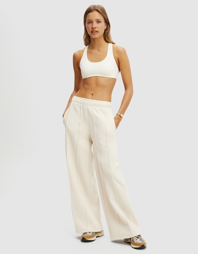 Cotton On Body Active - Plush Wide Leg Pintuck Trackpants
