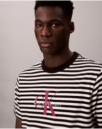Calvin Klein Jeans - Monogram Logo Stripe Relaxed T-Shirt