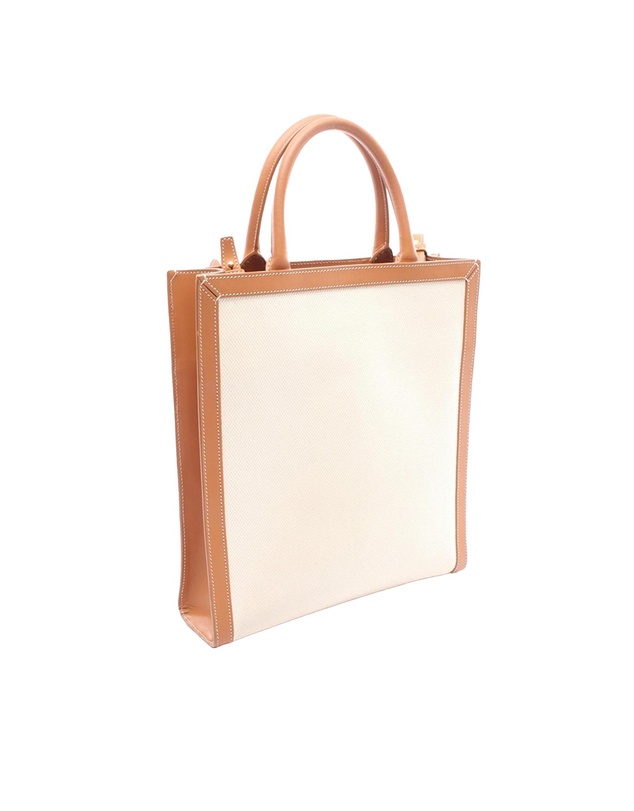 Pre-Loved by Azura Reborn - Pre-Loved Small Canvas Vertical Cabas Satchel