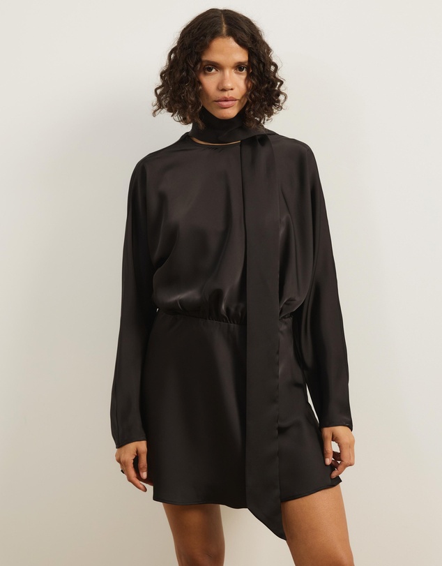Atmos&Here - Dani Scarf Satin Mini Dress