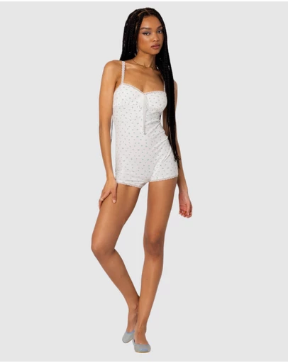 EDIKTED - Very Berry Lacey Romper