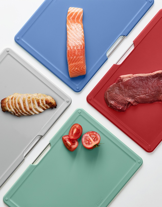 Joseph Joseph - Folio™ 4-piece Large Chopping Board Set with Storage Case (Silver/Coast)