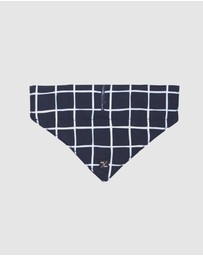 Mog & Bone - Dog Bandana - Navy Check Print