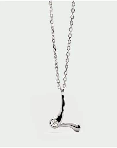 PDPAOLA - Initial 2026 L Silver Pendant Necklace