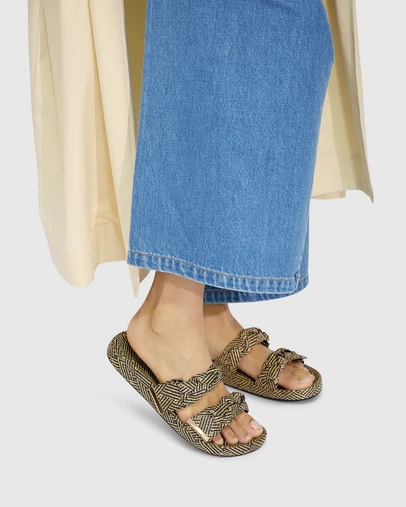 Belle & Bloom - Stay Raffia Slide