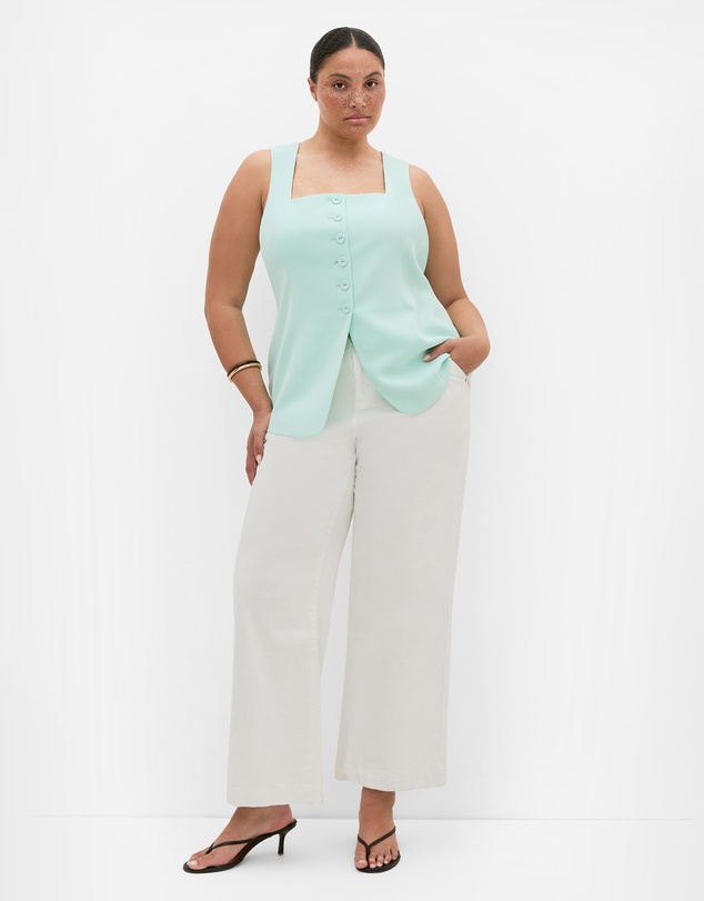 City Chic - Plus size Abbie Vest - spearmint