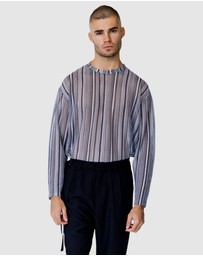 Justin Cassin - Chad Sheer Stripe Top