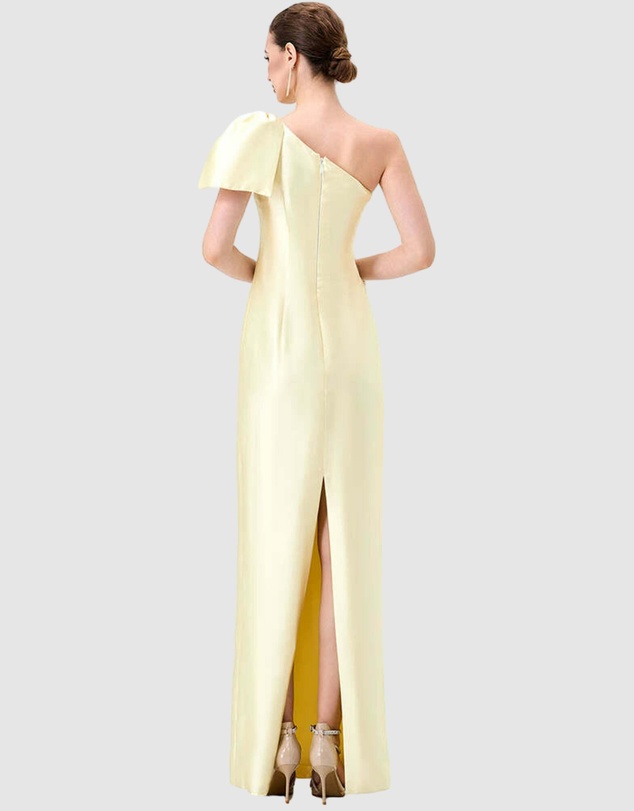 Bariano - Aramy One Shoulder Bow Gown