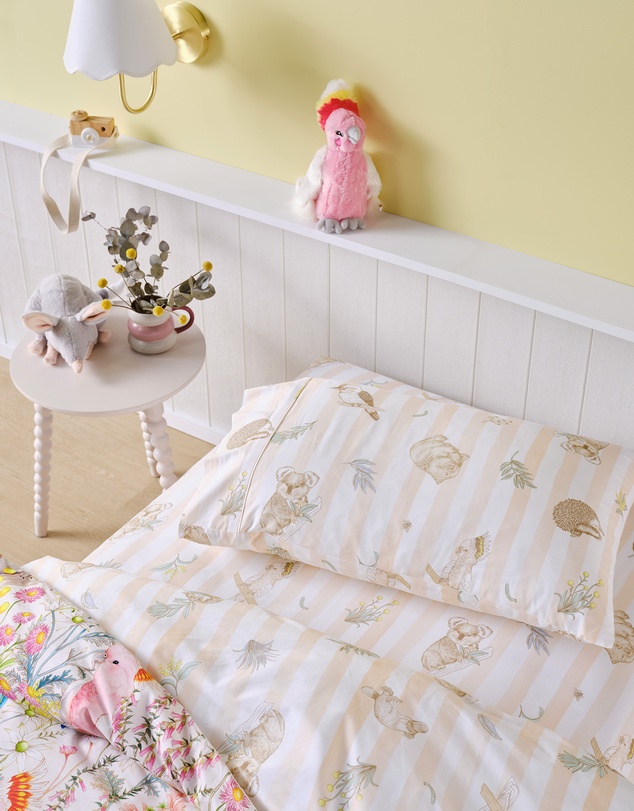Linen House Kids - Bush Walk Fitted Sheet + Pillowcase Set